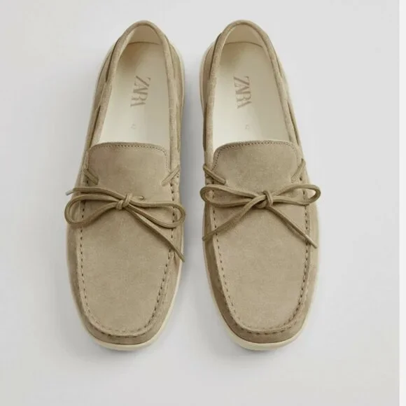 Zara Suede Driving Loafer